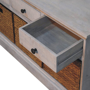 Basket Storage Cabinet - Gray Ash