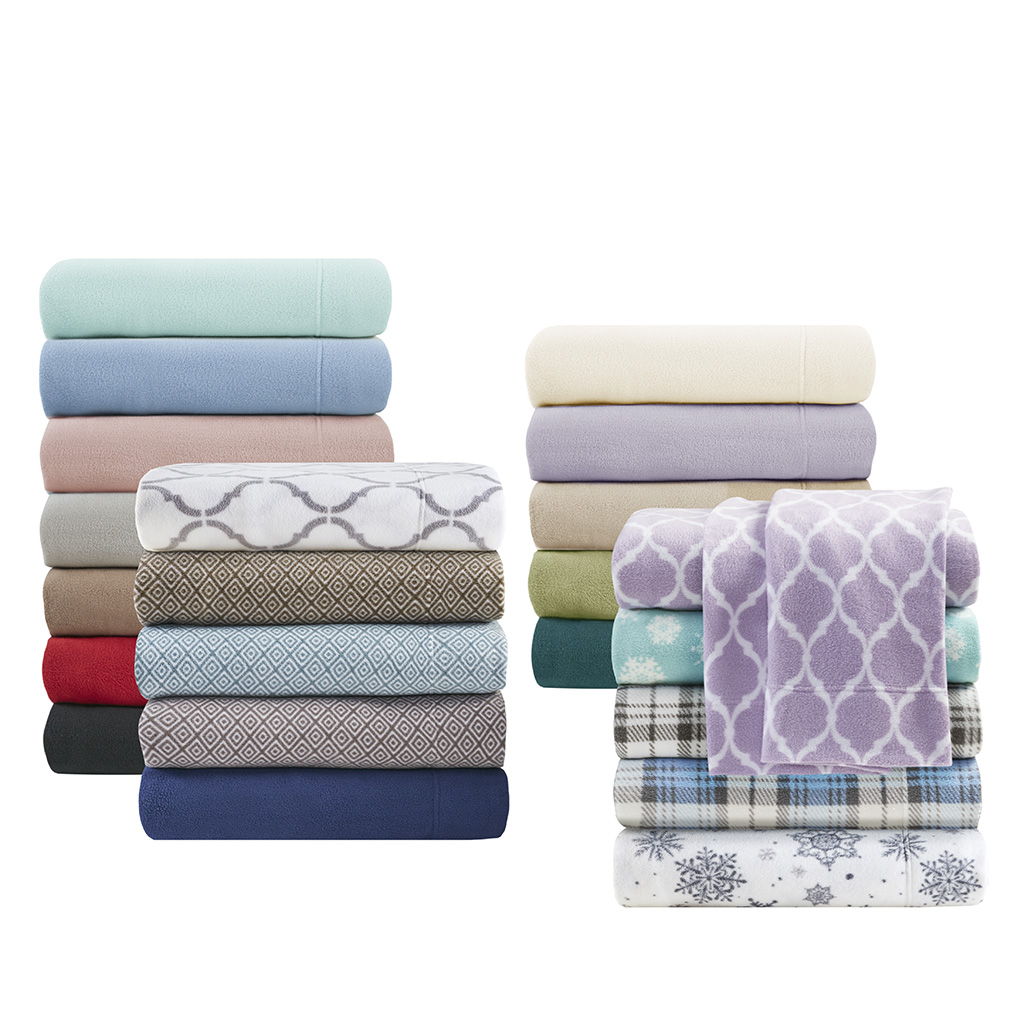 Micro Fleece - 4 Piece King Sheet Set - Aqua
