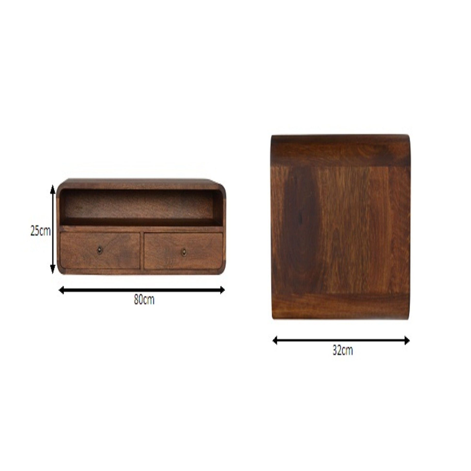 Floating Open Console - Chestnut