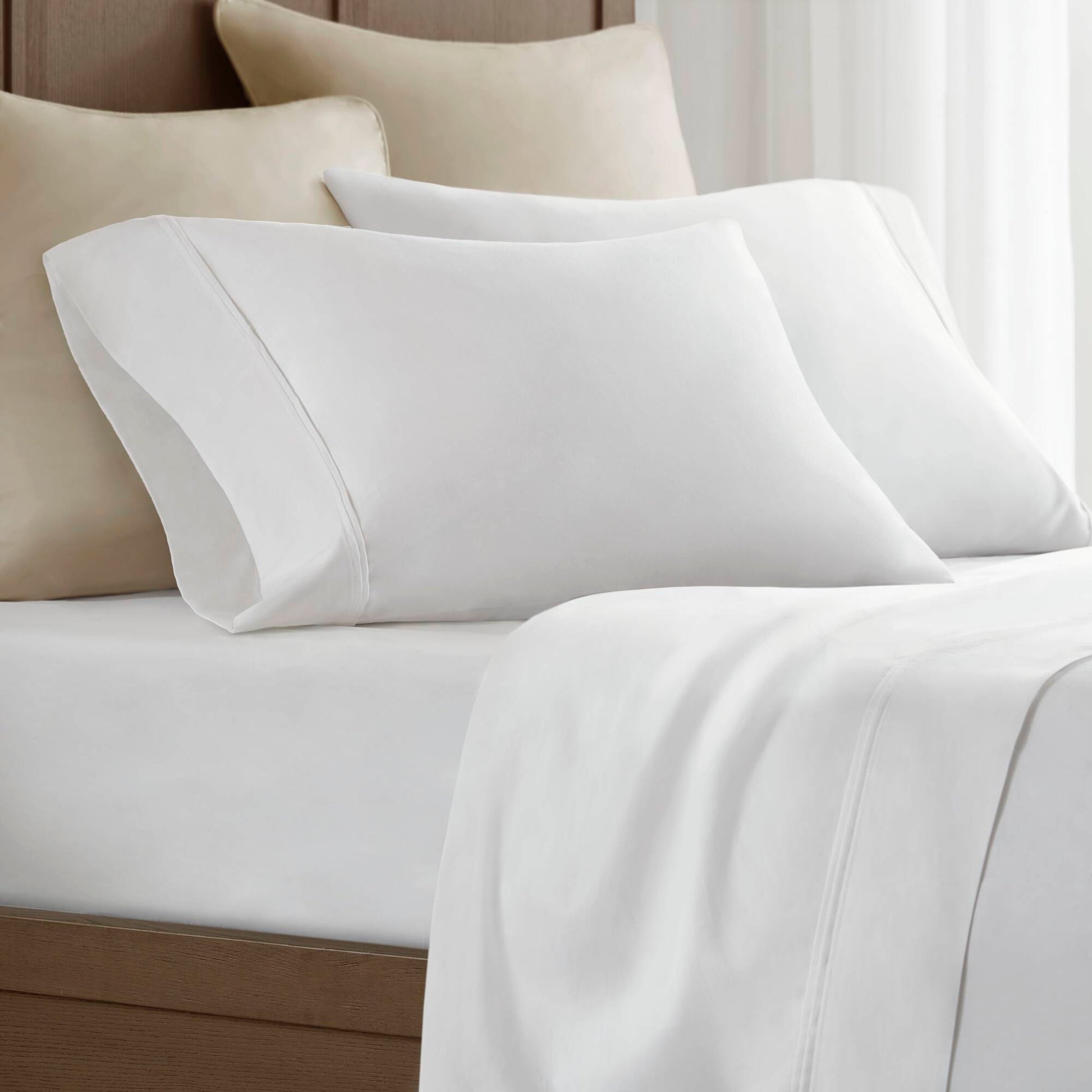 Standard Sateen Pillowcase Set - White