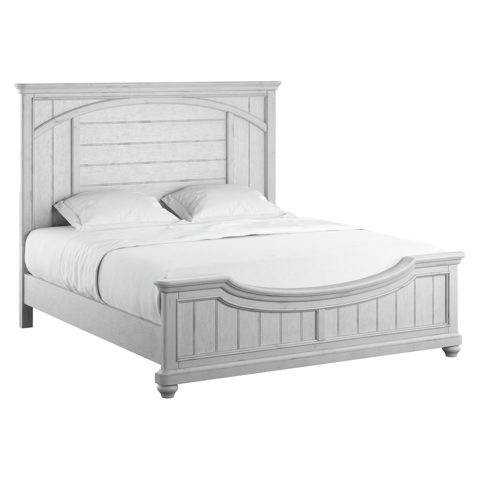 Queen Panel Bed - Gray - Wood