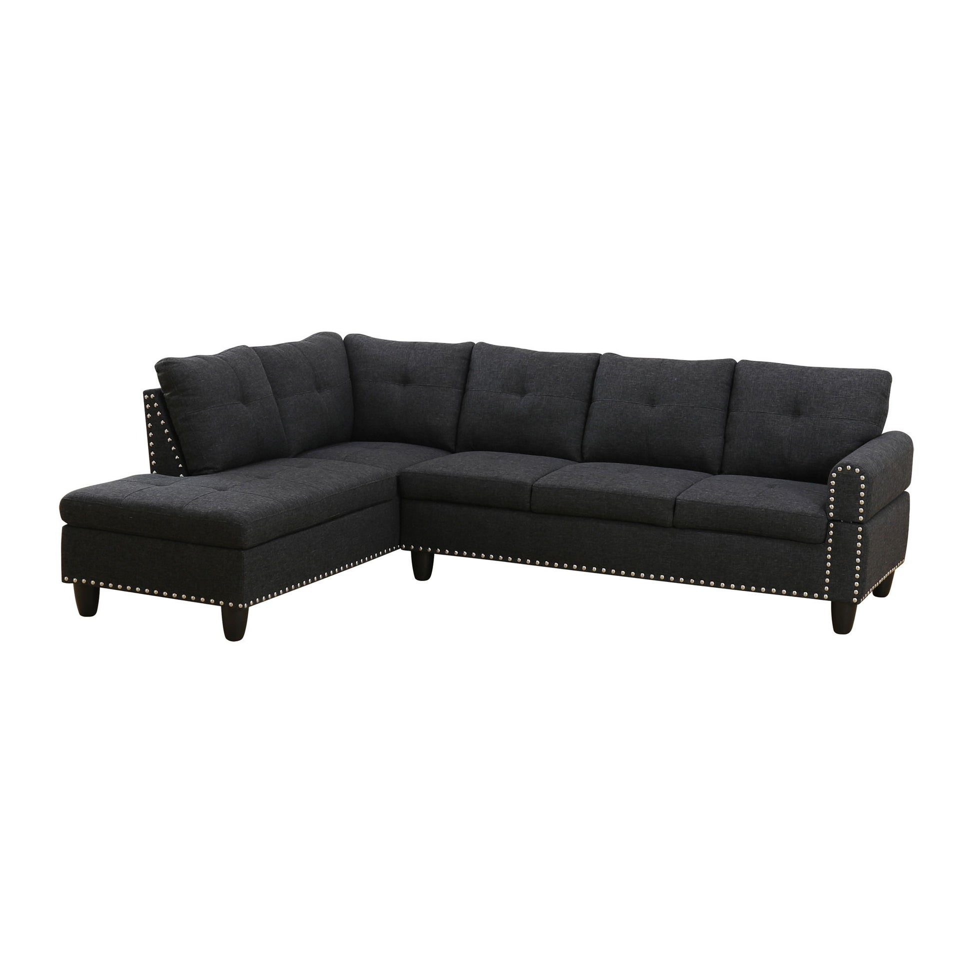 L - Shaped Sectional Sofa With Movable Left Chaise
