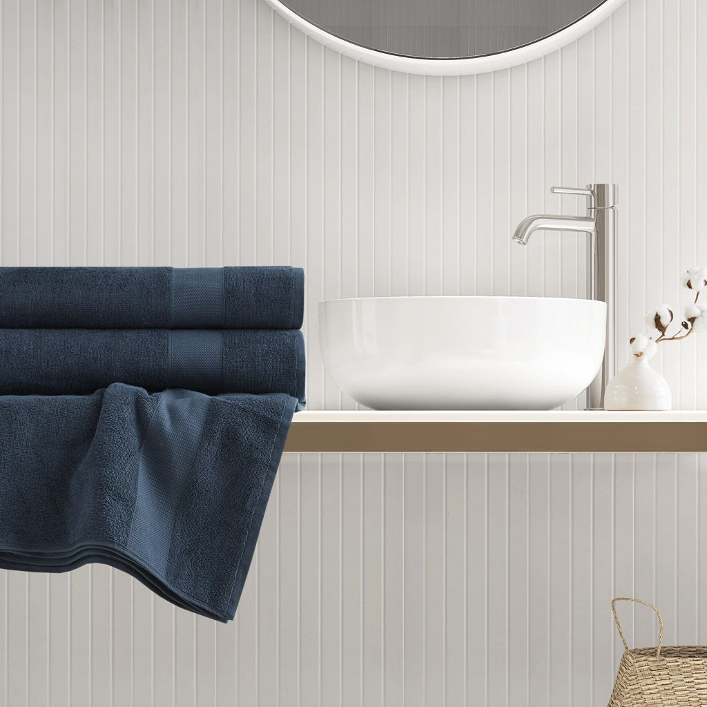 Premium Turkish Cotton 500GSM Plush 2 Piece XL Towel Set - Navy