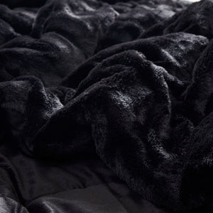Gia - 2 Piece Twin/Twin Long Solid Comforter Mini Set - Black