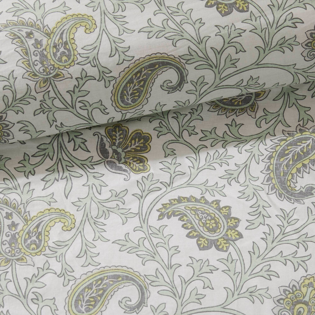 Dawn - 9 Piece Queen Percale Comforter Set - Sage Green