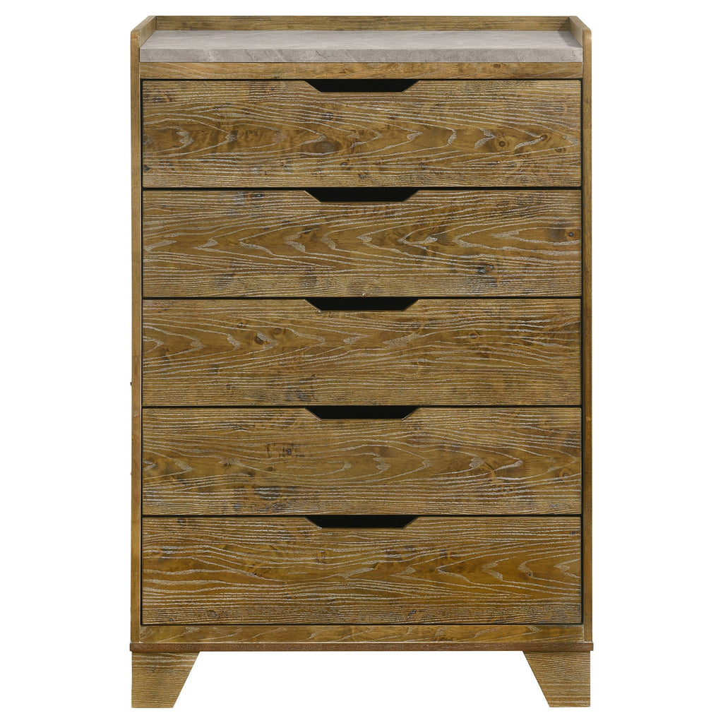 Packard - 5 Drawer Chest - Oak