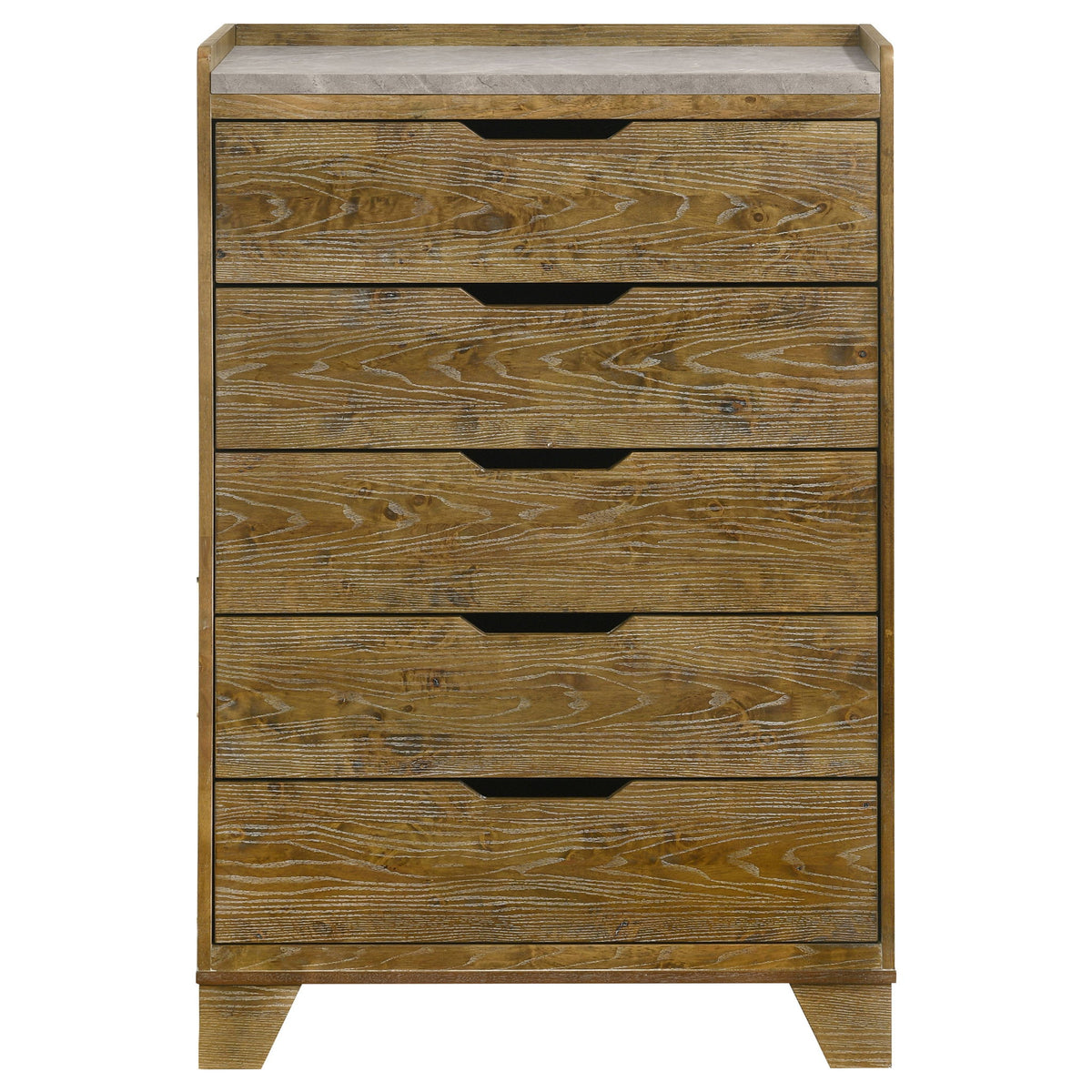 Packard - 5 Drawer Chest - Oak