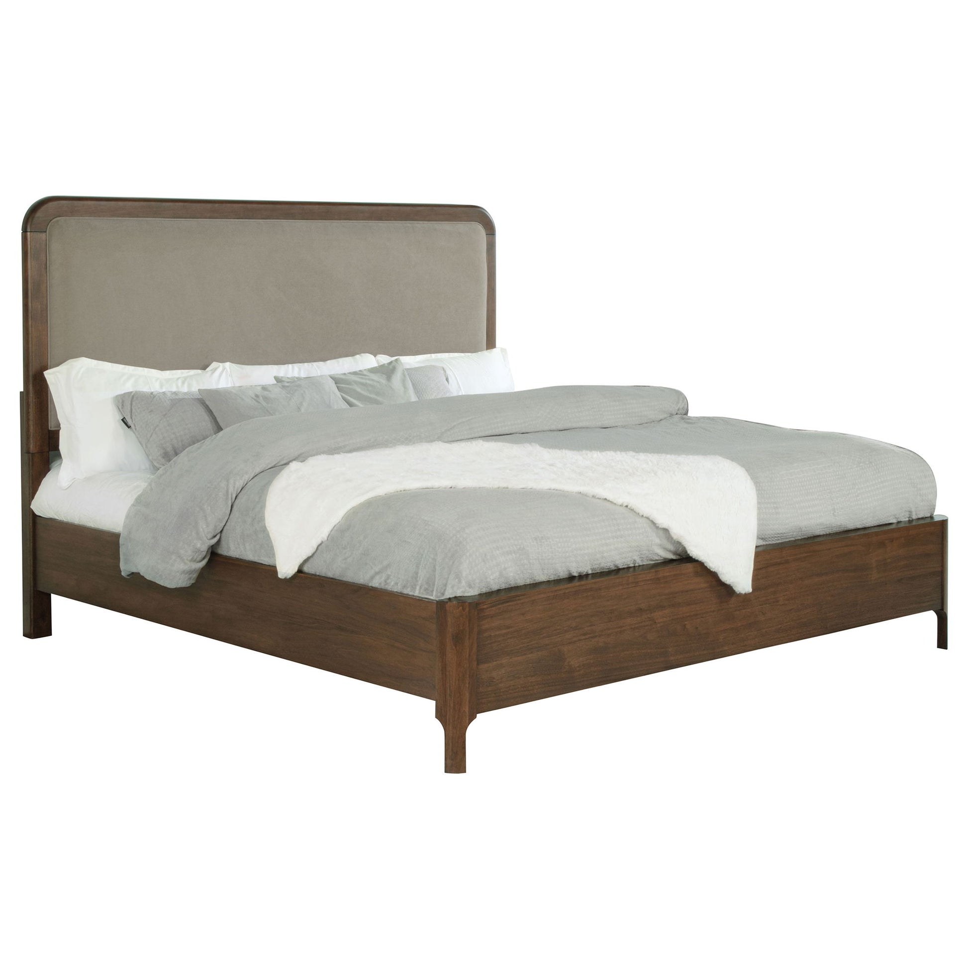 Eastern King Panel Bed - Walnut