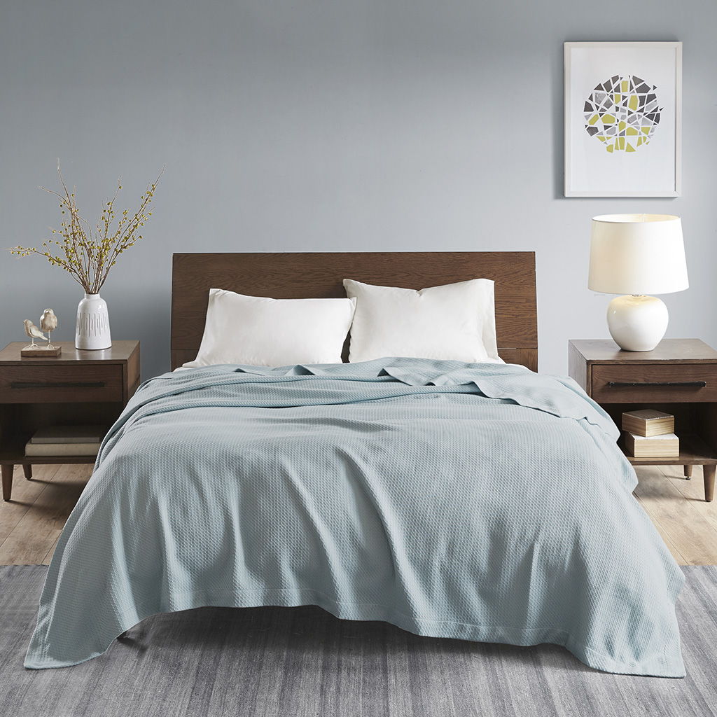 Egyptian Cotton - Twin Blanket - Light Blue