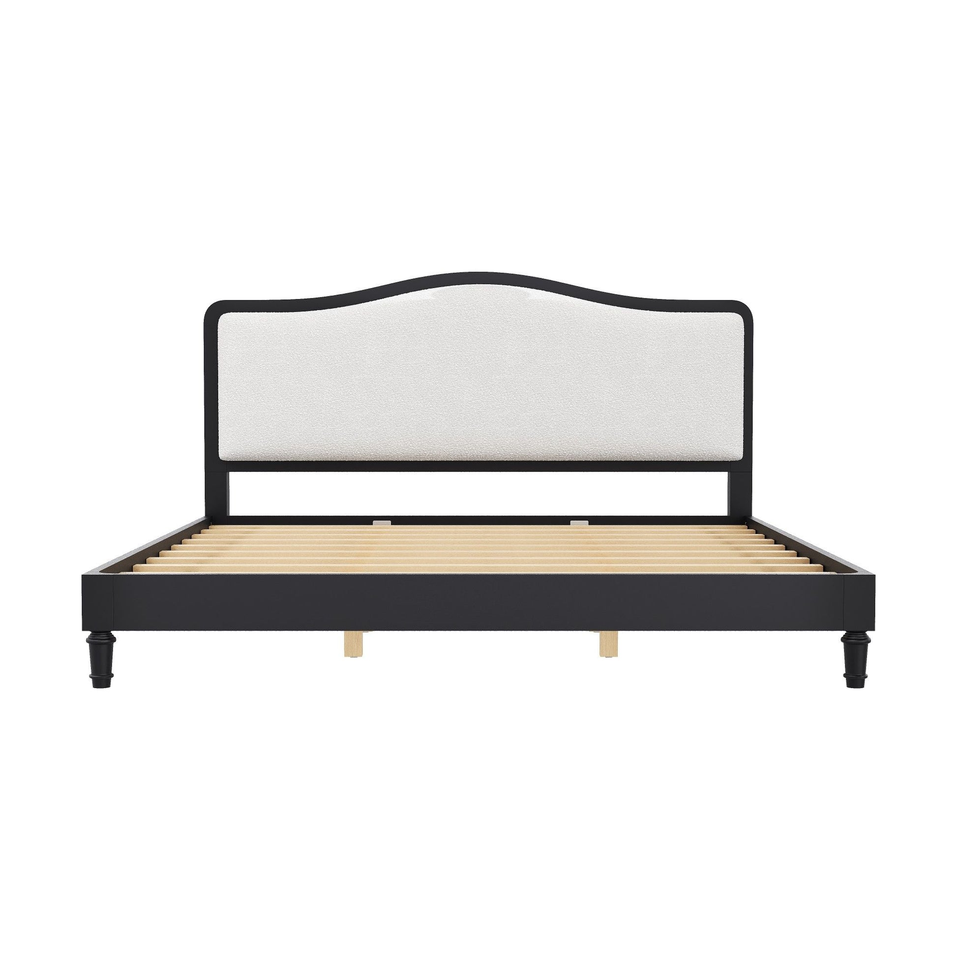 Platform Bed With Upholstered Headboard