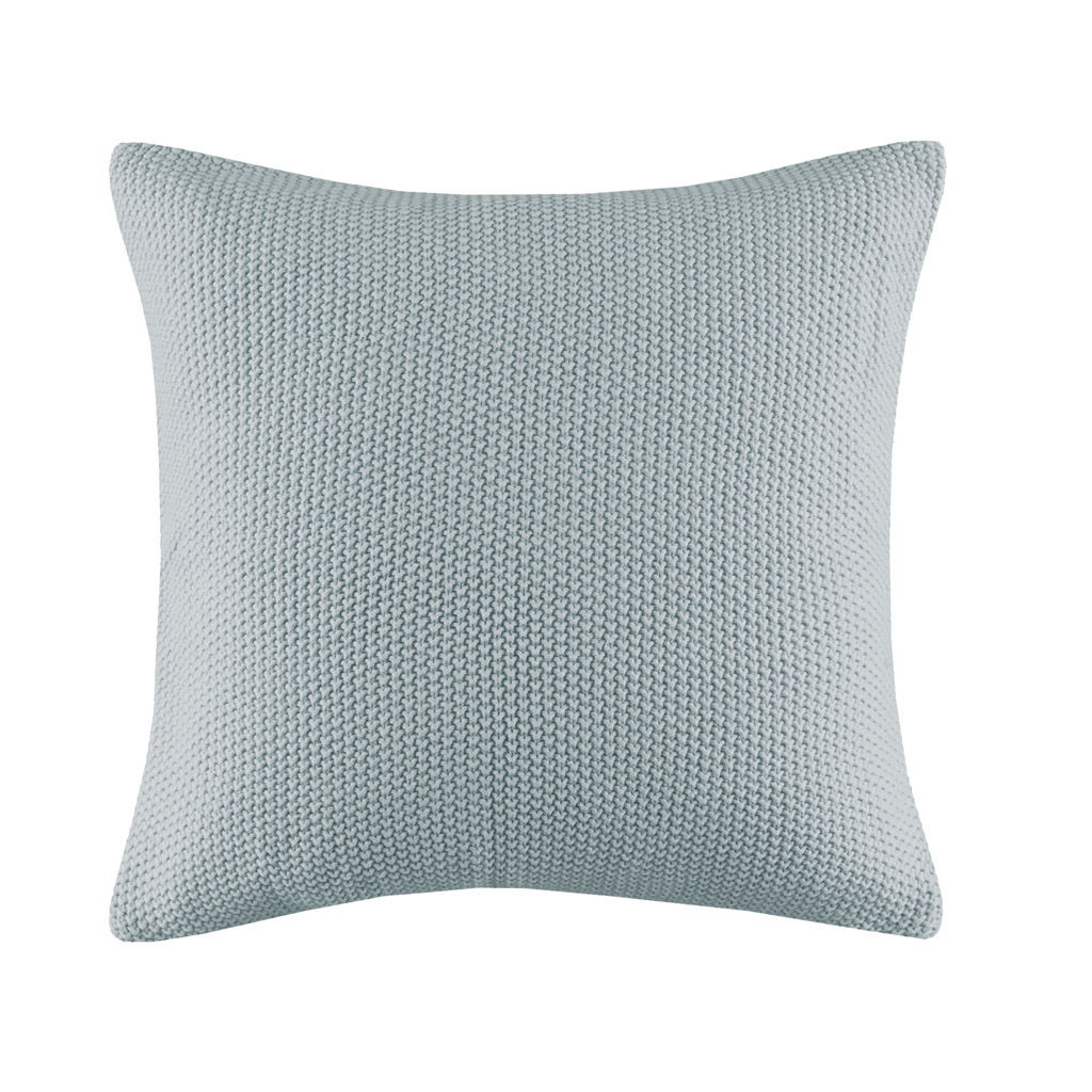 Bree Knit - Square Pillow Cover - Light Blue