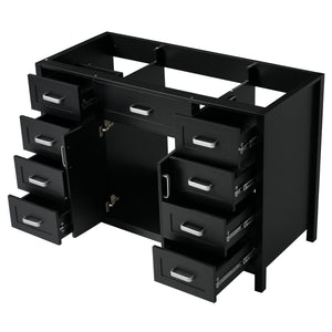 Bathroom Vanity Cabinet Only With 2 Soft Close Doors And 8 Drawers