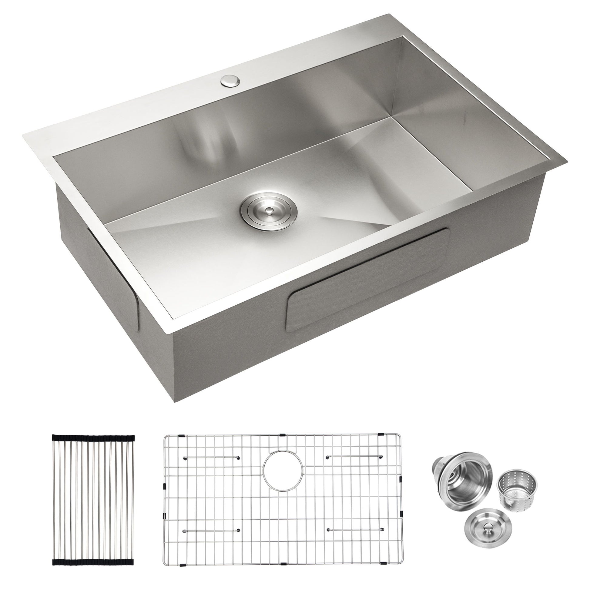 Stainless Steel Drop In Kitchen Sink, Topmount