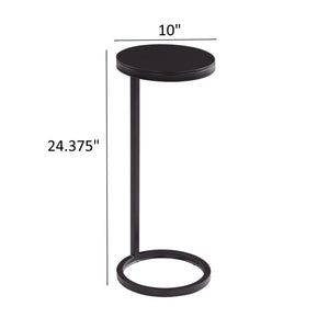 Yancey - Round Metal Accent Table - Antique Bronze