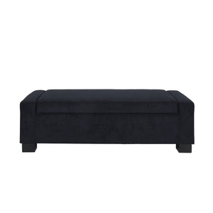 Textured Fabric Ottoman Bench With Hinged Lid