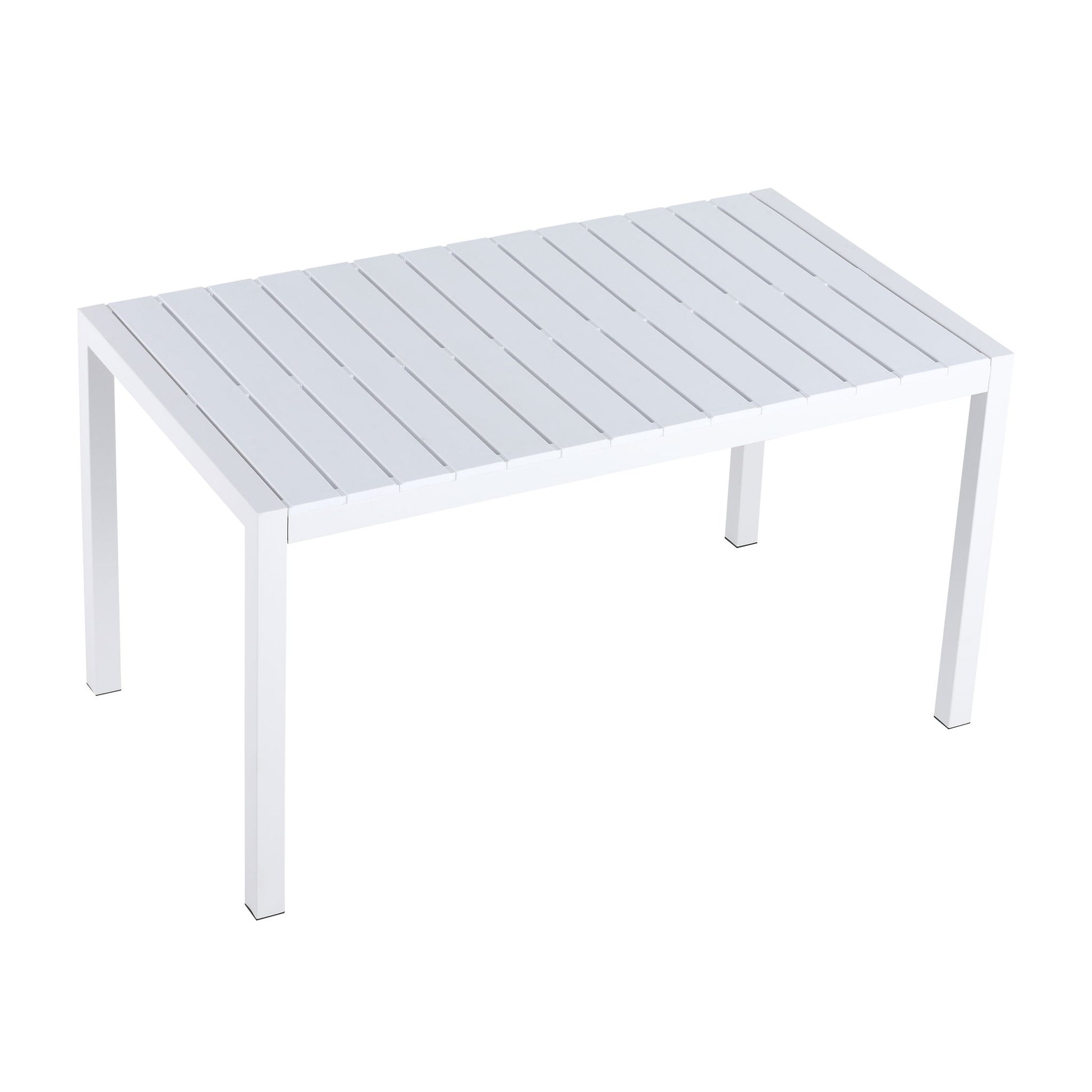 Modern Long Table, UV Resistant And Rust Proof - Snow White