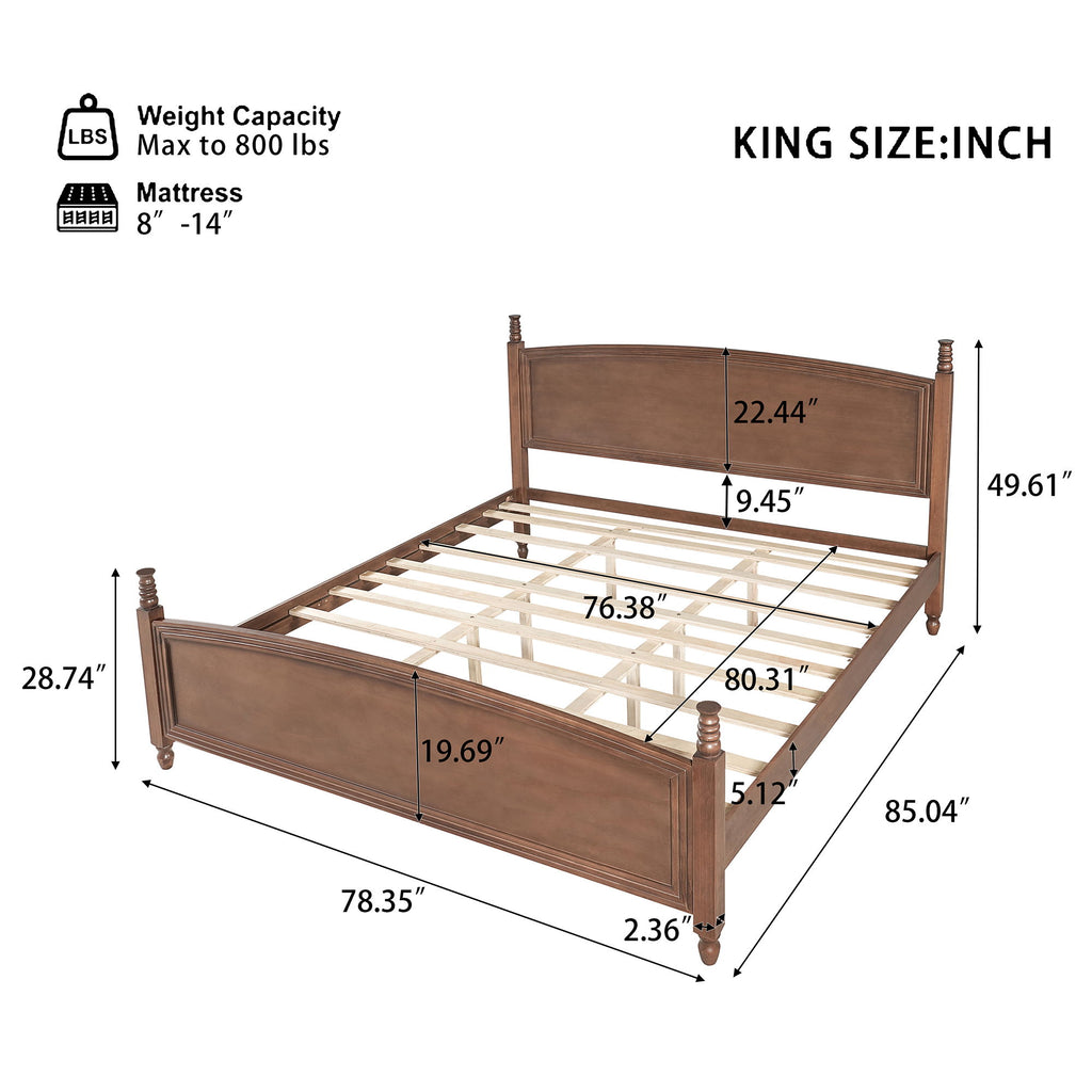 Bed Frame With Headboard & Footboard