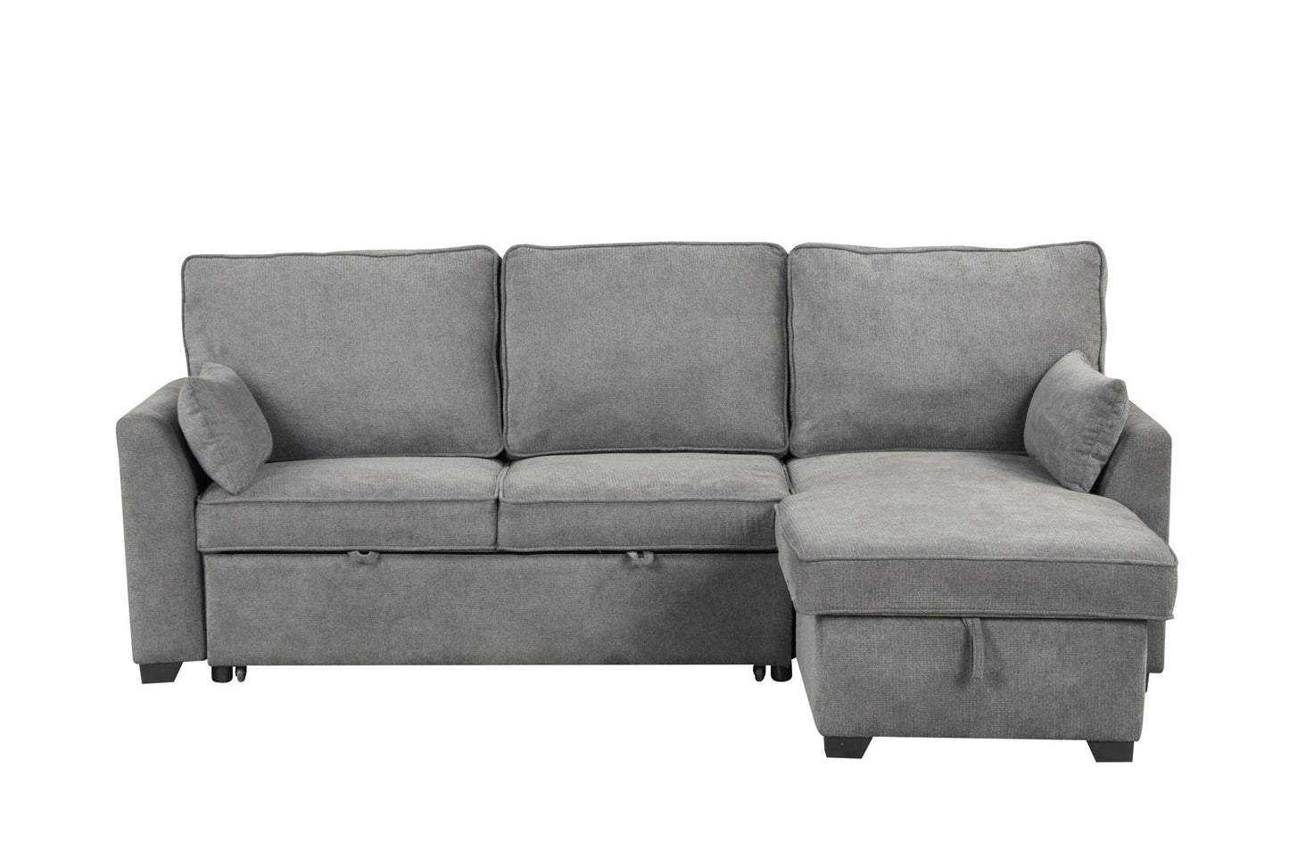 Ember - 92"W Fabric Sleeper Sectional with Reversible Storage Chaise