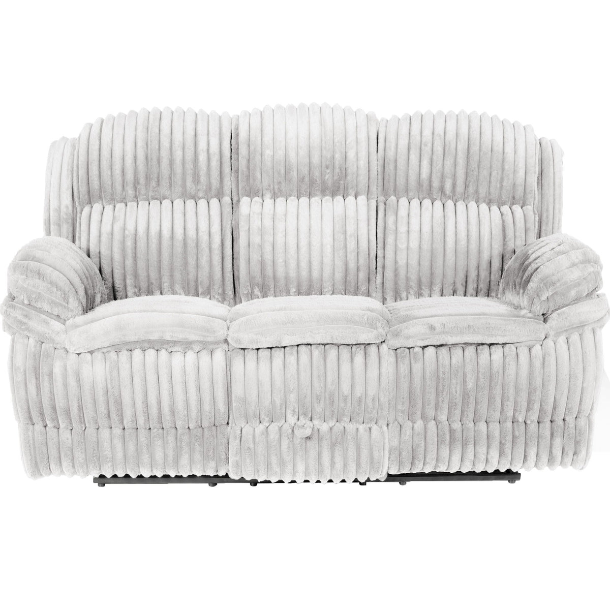 Motion Recliner Sofa With Fold-Down Table, Manual Recline, Charging Station & Cup Holders