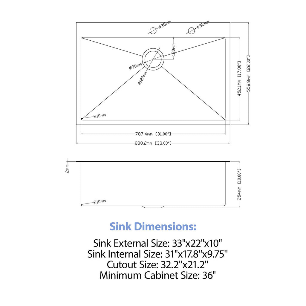 Drop In Kitchen Sink With Pull Down Faucet And Soap Dispenser