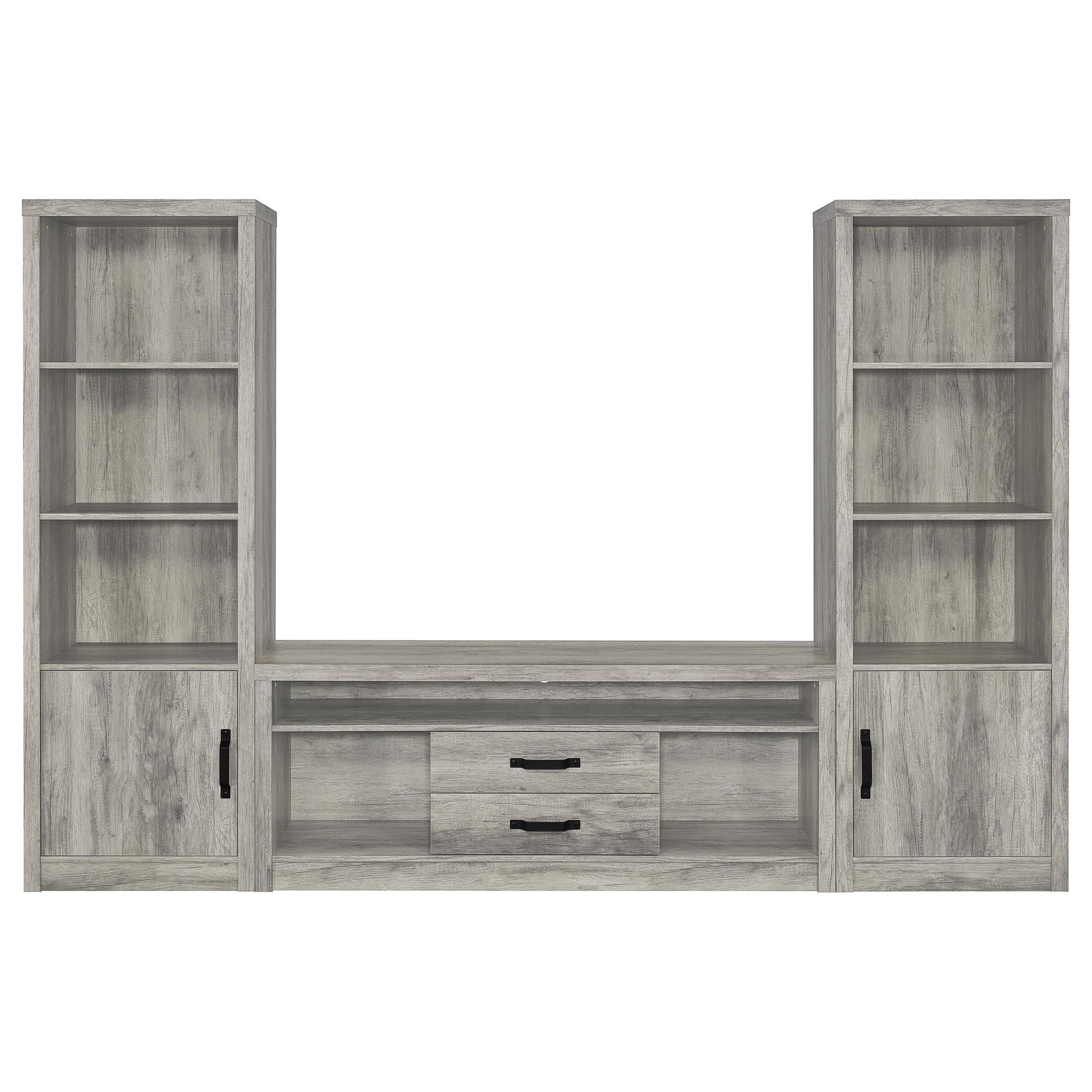 Conifer - 3 Piece TV Entertainment Center With Storage - Gray