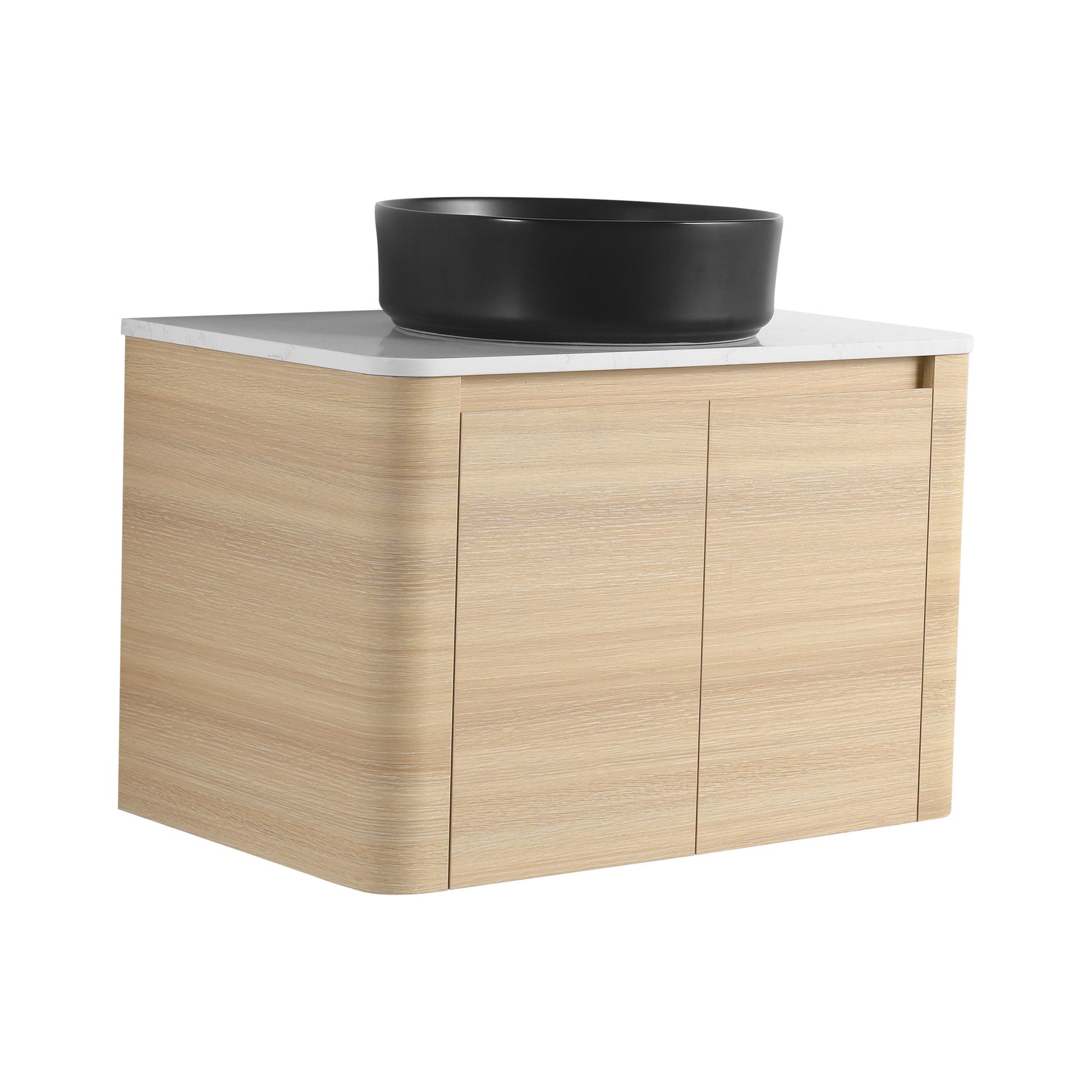 Mounted Bathroom Vanity With Art Sink & 2 Soft Close Doors