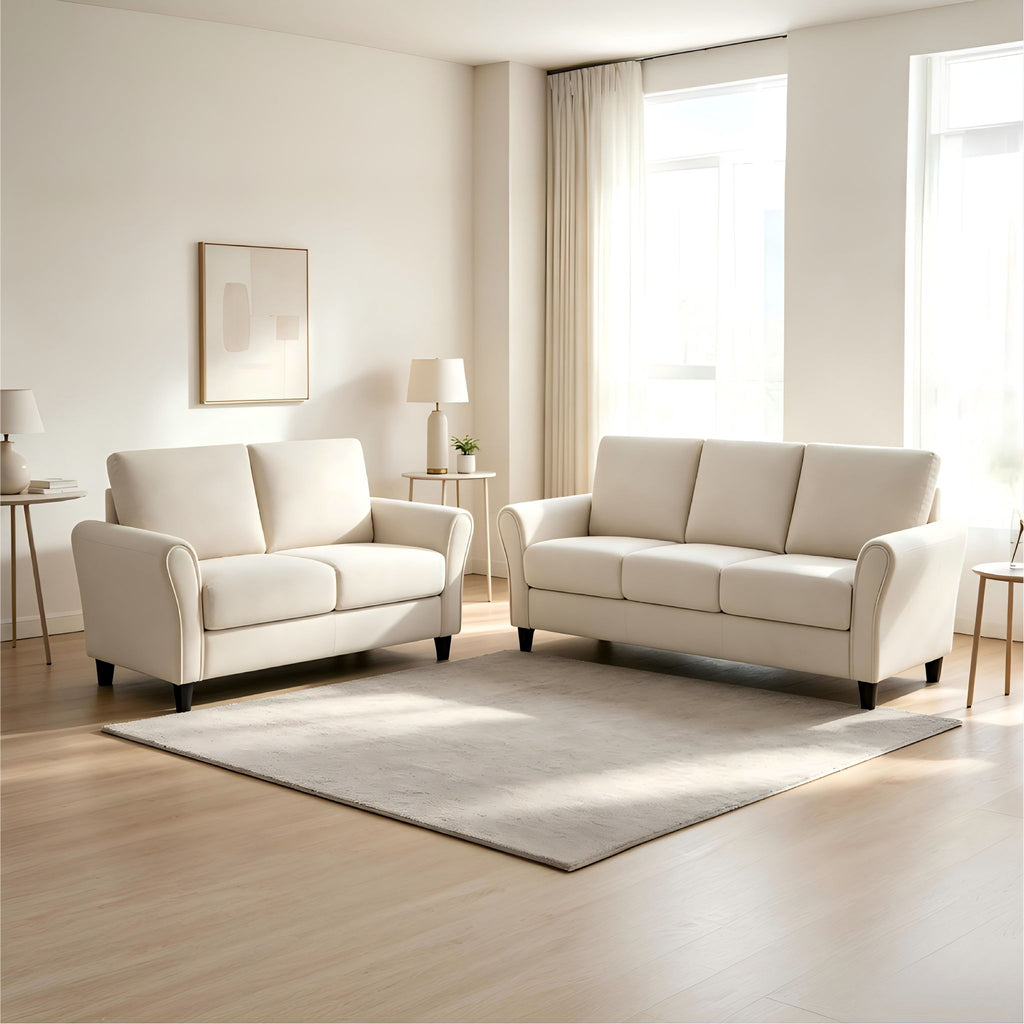 Patricia - 2 Piece Sofa Set - Ivory