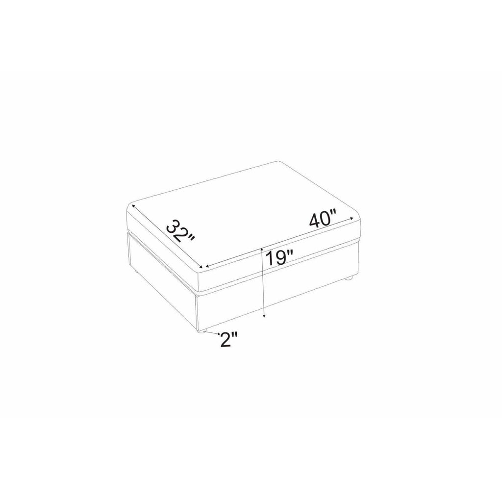 Upholstered Rectangle Ottoman