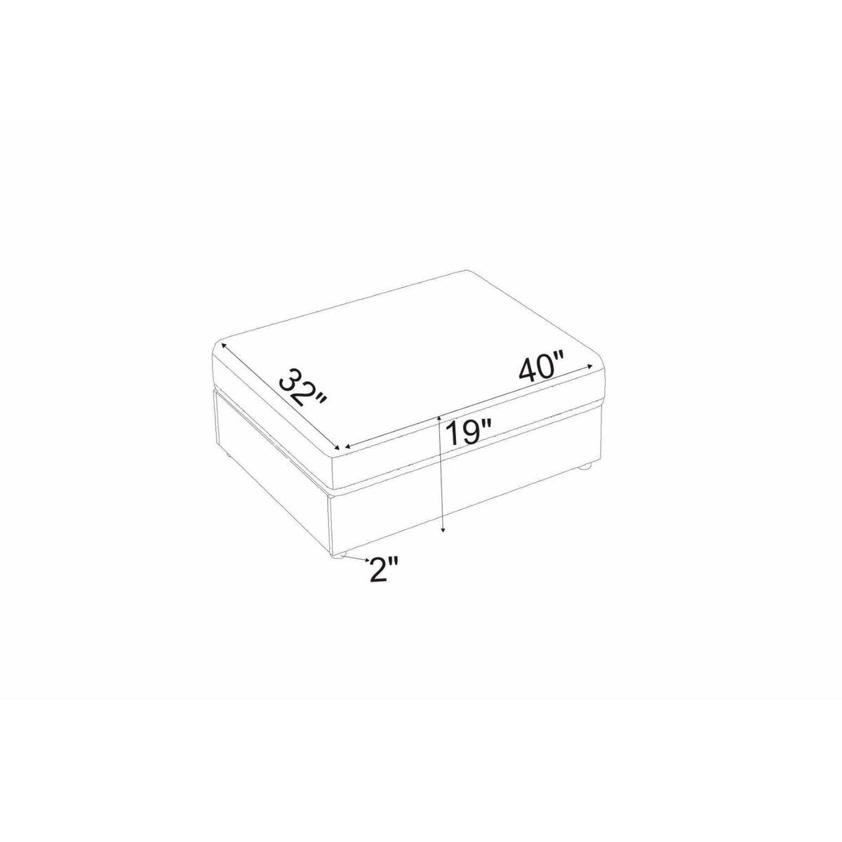 Upholstered Rectangle Ottoman