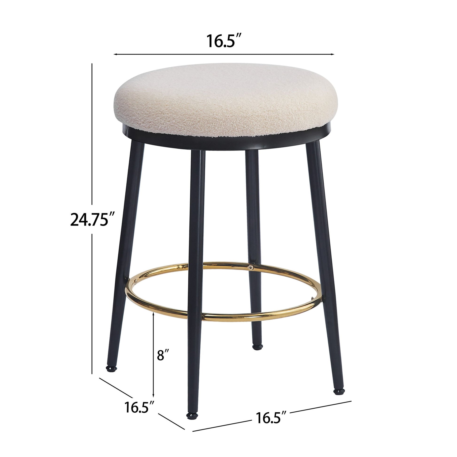Stylish Design Counter Stools (Set of 2)