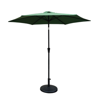 8.8' Outdoor Aluminum Patio Umbrella With 42 Pound Round Resin Umbrella Base