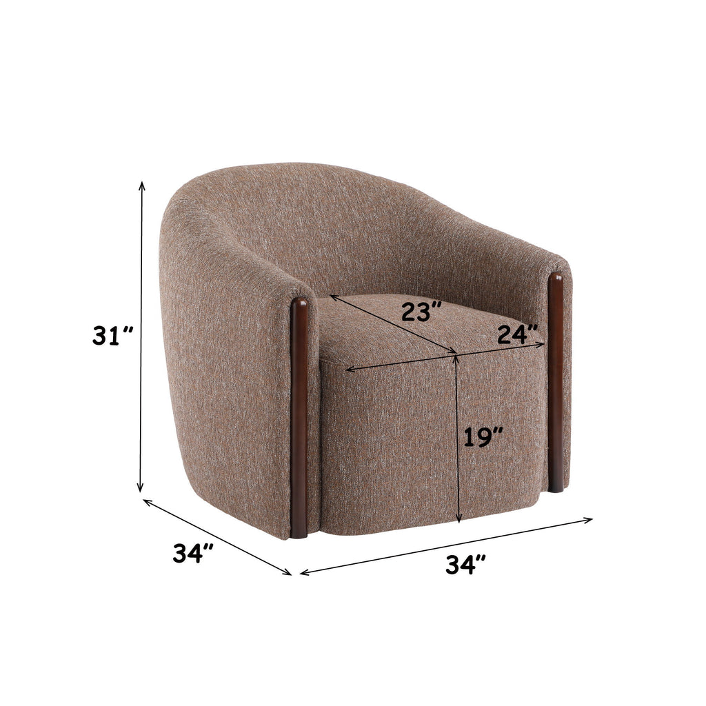 Ballona - Accent Chair With Swivel - Brown