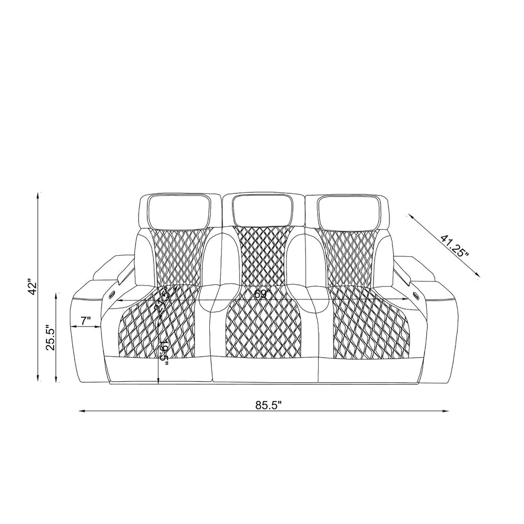 Julian - Set With Power Recliner, LED Lighting & Speaker