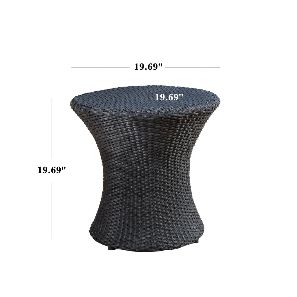 Thrive - Hourglass Rattan Table With No Glass Top