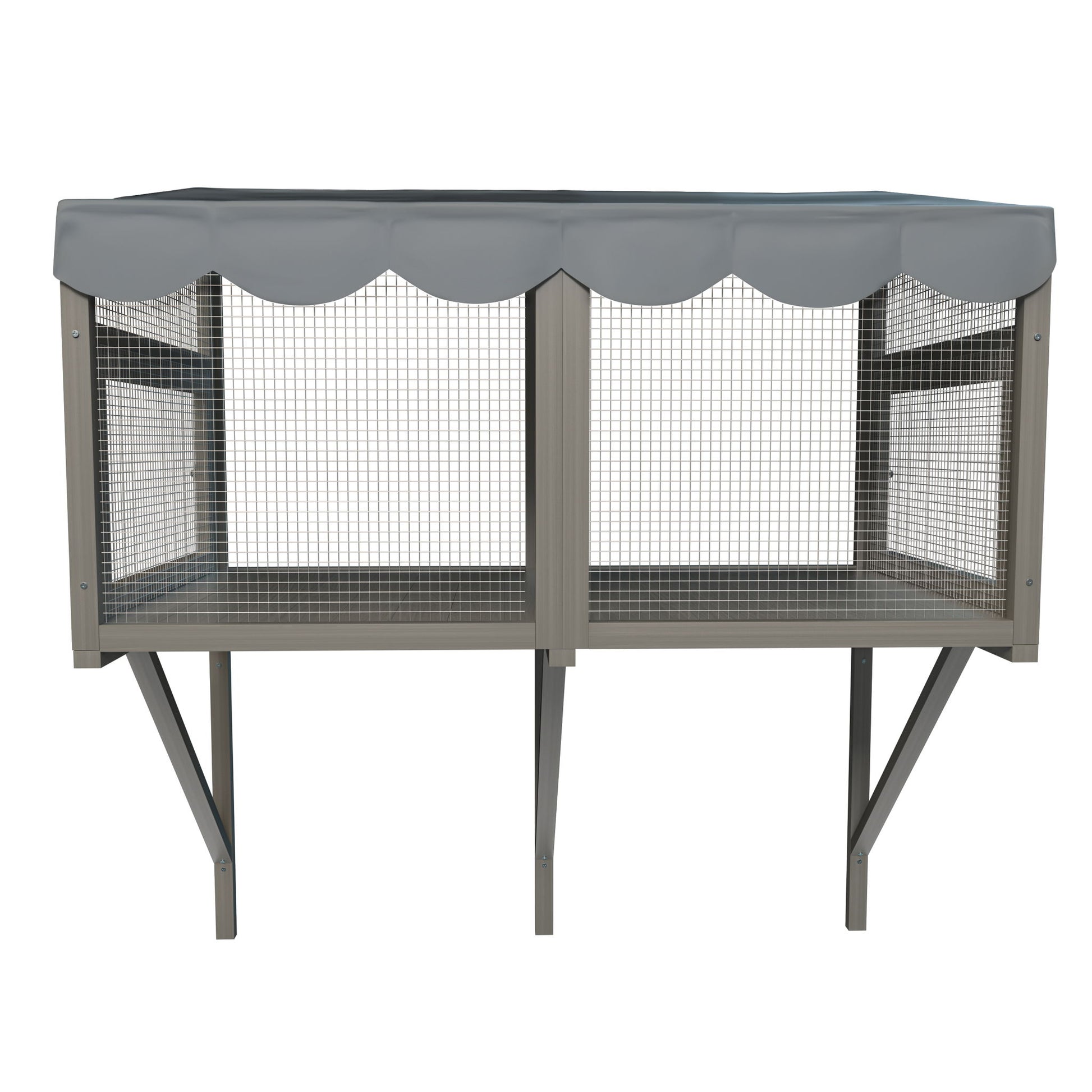 Window Perch Catio For Indoor Cats, Expandable Enclosure With Secure Frame And Waterproof Roof, Suitable For Multiple Kittens - Gray