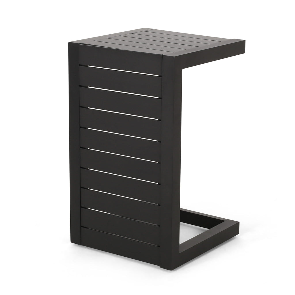 Aluminum Outdoor C - Shaped Side Table For Patio