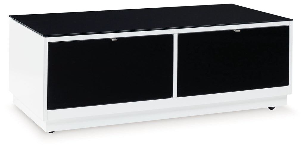 Gardoni - Rectangular Cocktail Table - White / Black