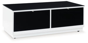 Gardoni - Rectangular Cocktail Table - White / Black