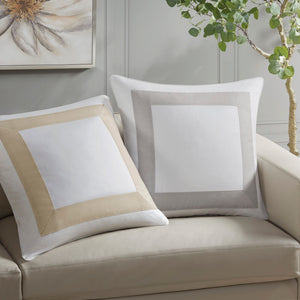Perla - European Pillow Sham - Gray