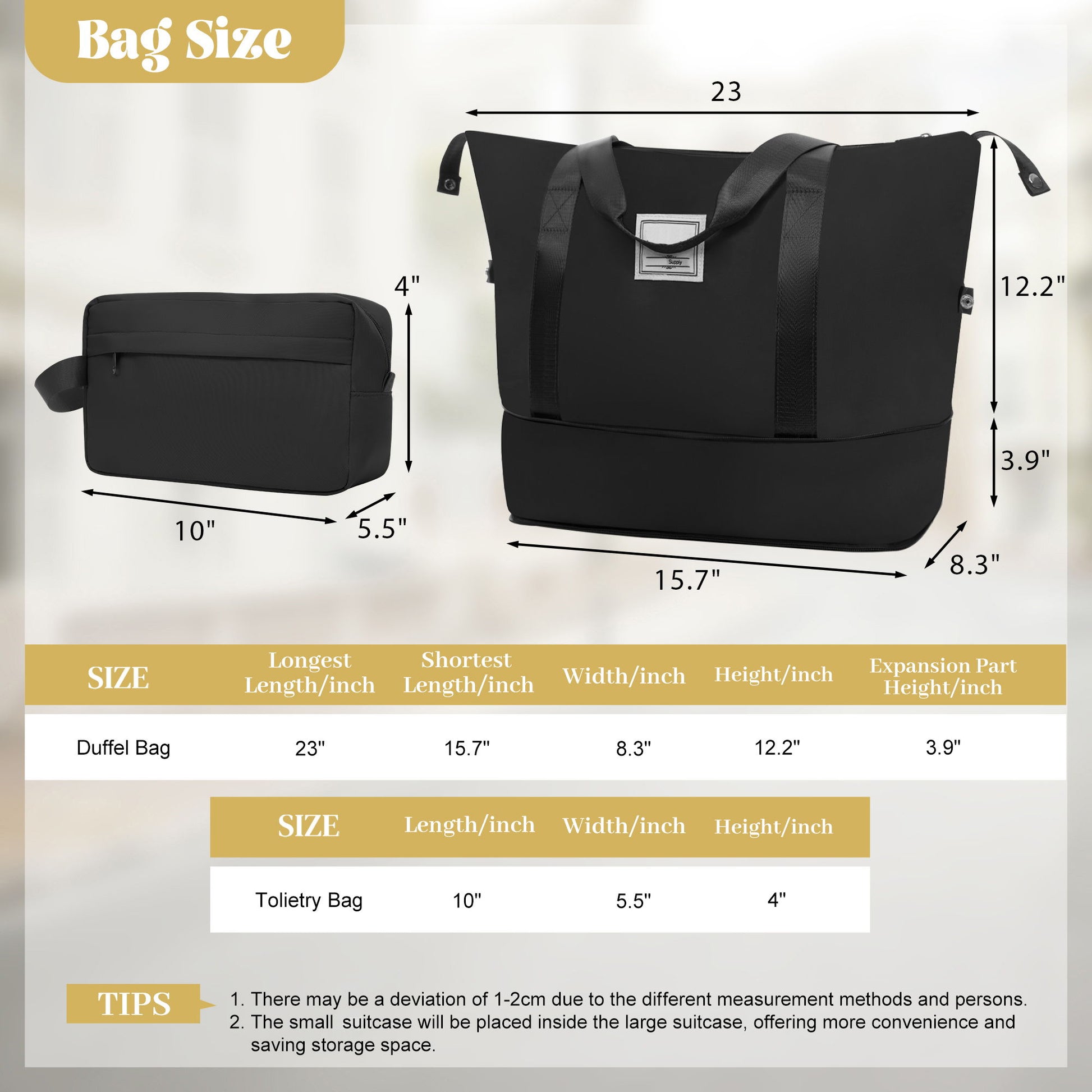 6 Piece Lightweight Hardshell Luggage Set With Double Spinner Wheels, Password Lock
