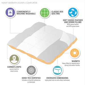 Heavy Warmth - Oversize Full Comforter - White
