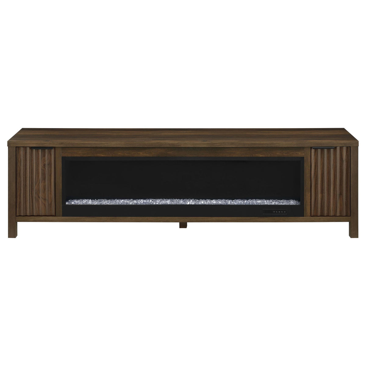 Alamitos - Electric Fireplace TV Stand With Flame Visualizer - Pine Wood