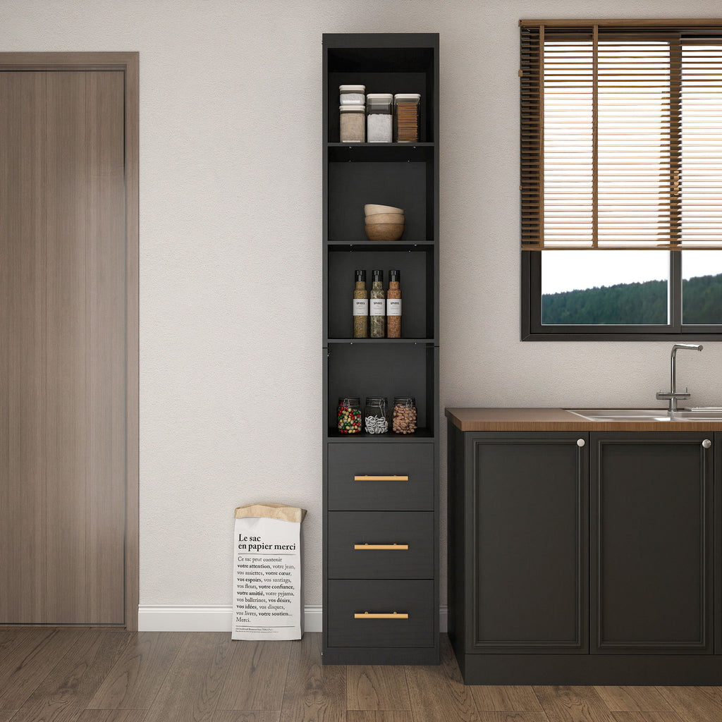 Tall Storage Cabinet With Drawers And Shelves