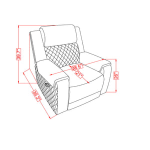 Alicia - Recliner - Gray Black