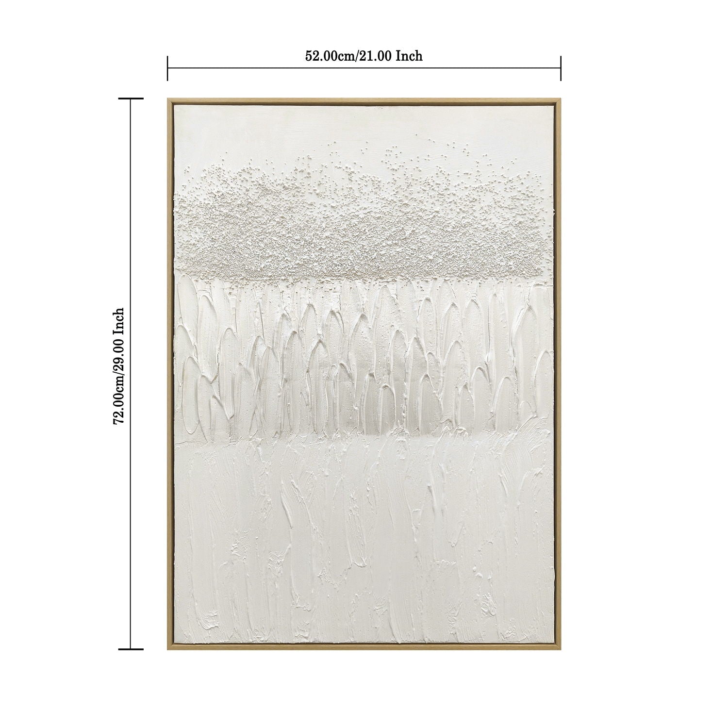 Framed Abstract Wall Art, Thick Textured Canvas Painting With Stone Accents (Set of 2) - Antique White