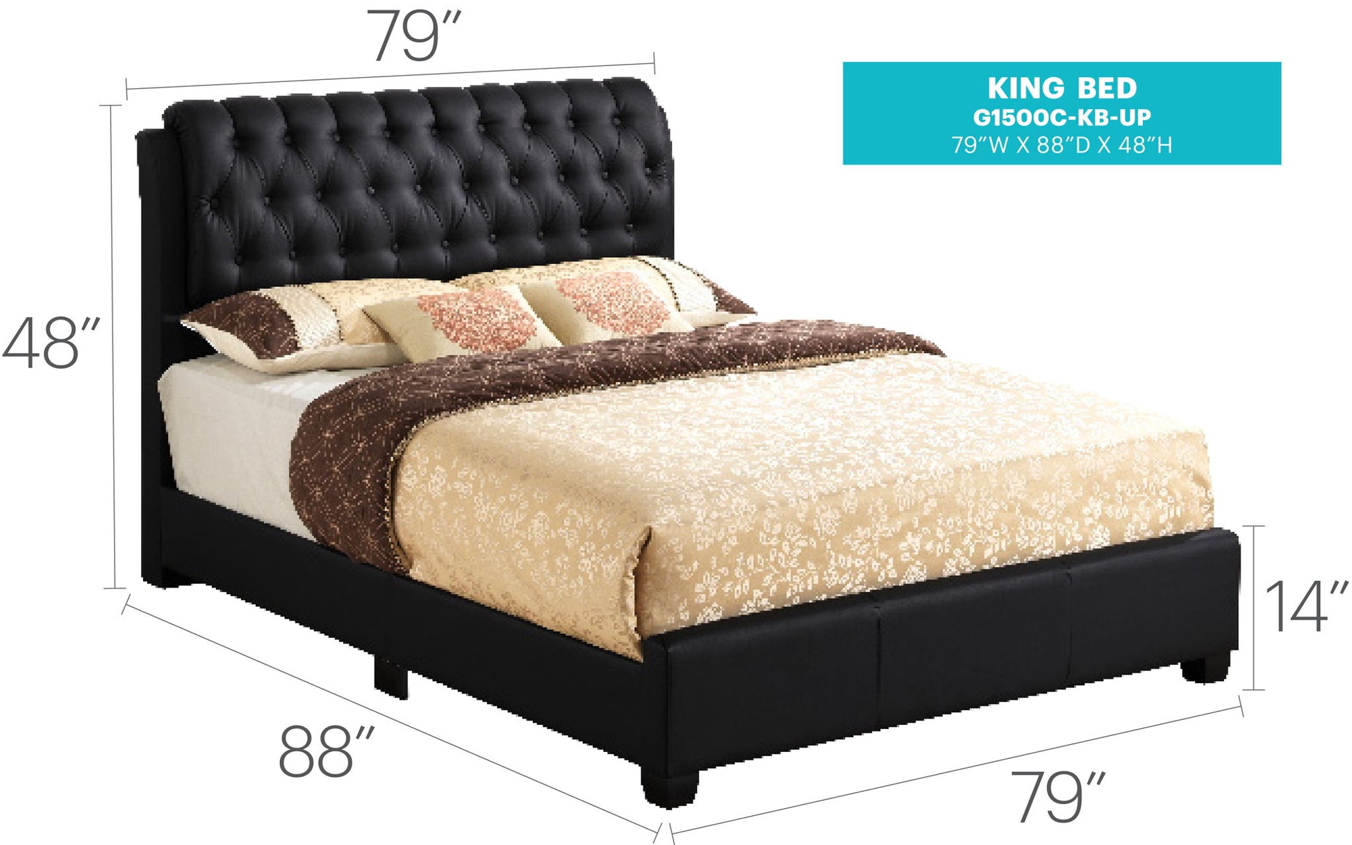 Tufted Upholstered Bed