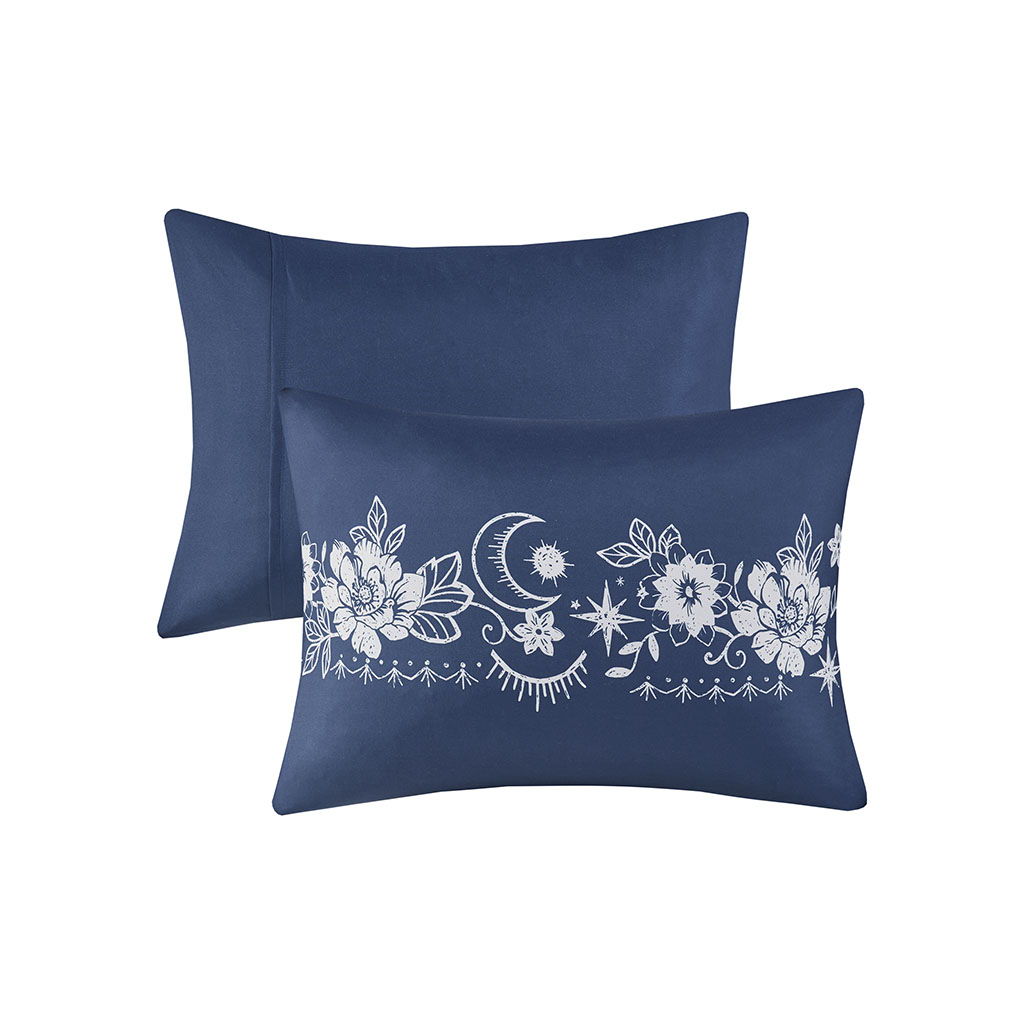 Stella - Twin Celestial Comforter Set - Navy
