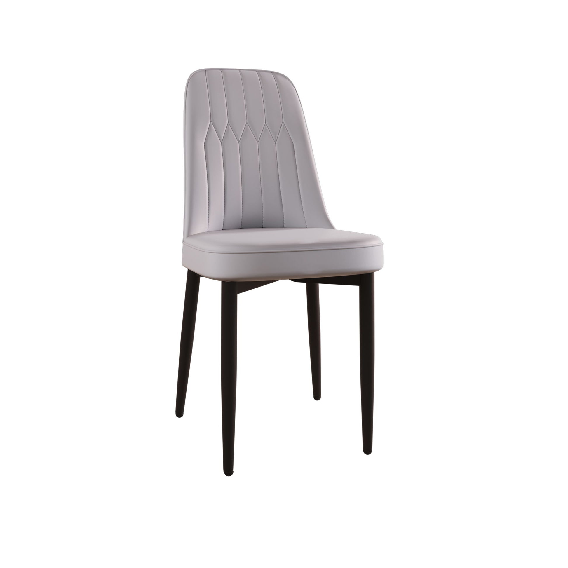 Modern Dining Chair With Cushions And Metal Legs