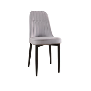 Modern Dining Chair With Cushions And Metal Legs