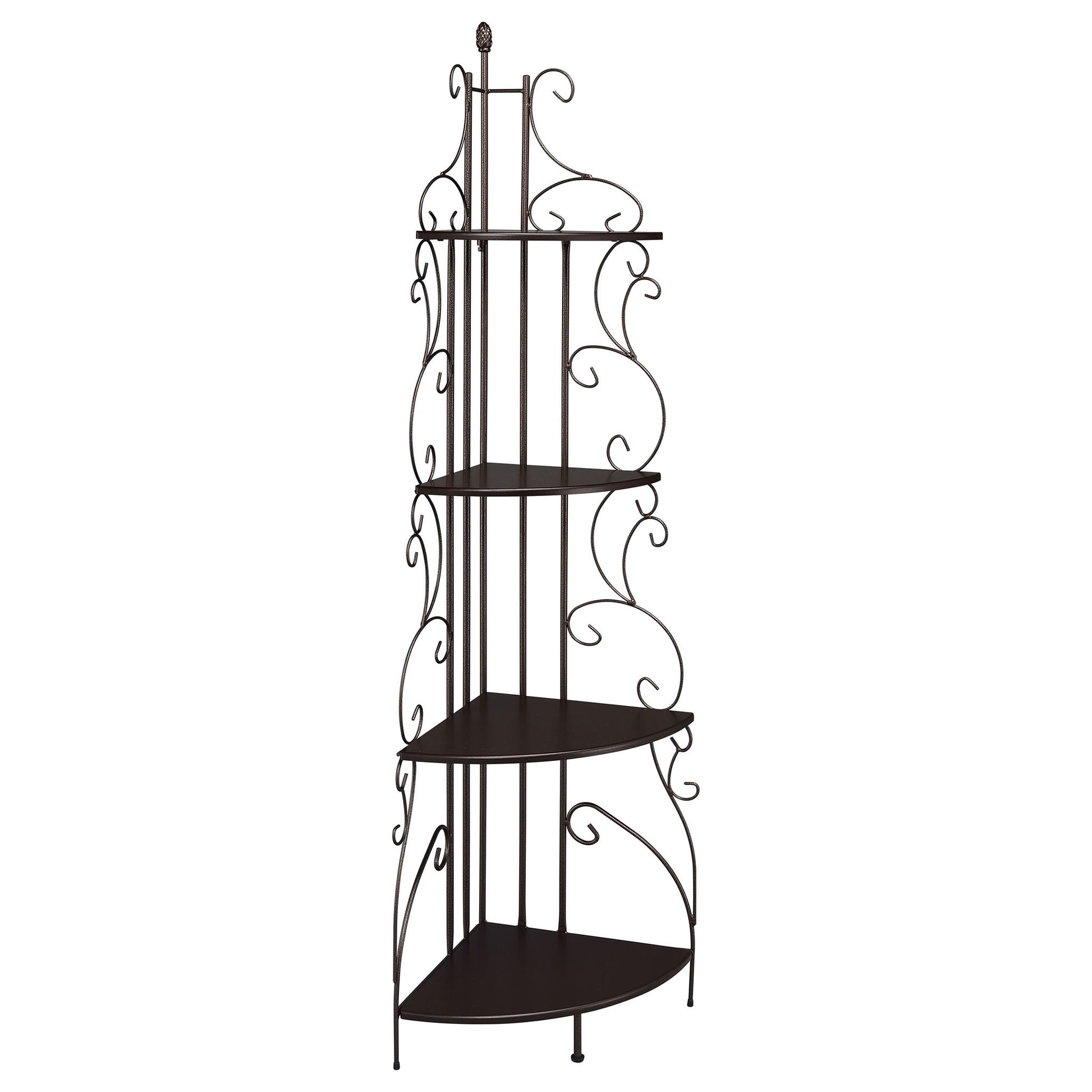 4 Shelf Corner Bookcase - Cappuccino